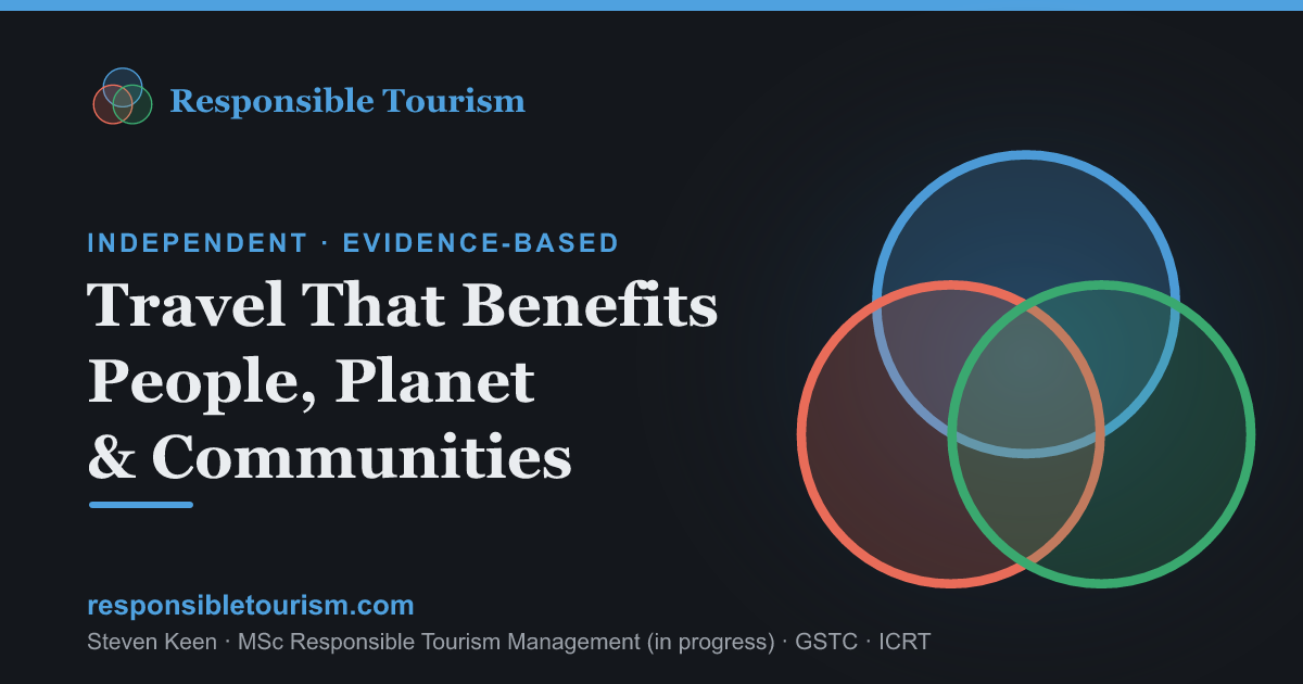 Responsible Tourism website preview
